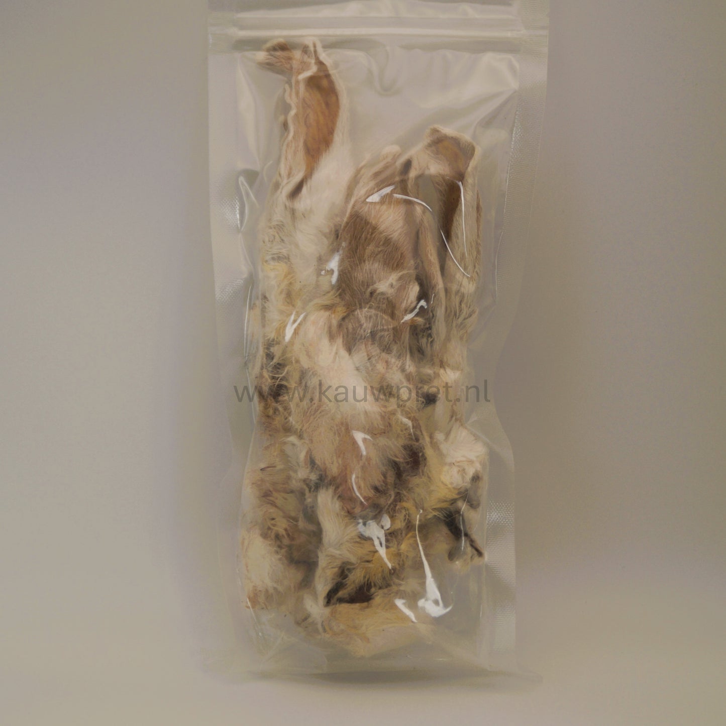 Konijnenoren met haar (100 gram)
