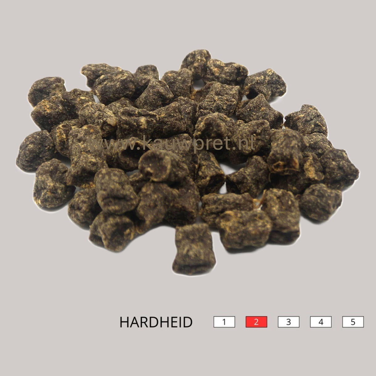 100% puur natuurlijke, luchtgedroogde hondensnack bestaande uit 1 eiwitbron, granenvrij en glutenvrij. Geen chemische toevoegingen of conserveringsmiddelen. De Vleestrainers zijn hypoallergeen.

Smaken: Rund, Hert, Kip, Eend, Lam en Fazant