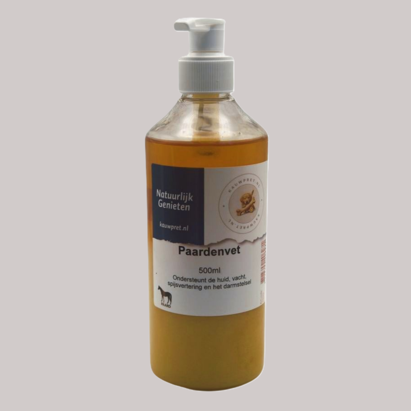 Paardenvet is een 100% natuurlijk en hypoallergeen supplement voor honden. Ondersteunt huid, vacht en energie. Ideaal bij allergieën. Bestel bij Kauwpret.nl!