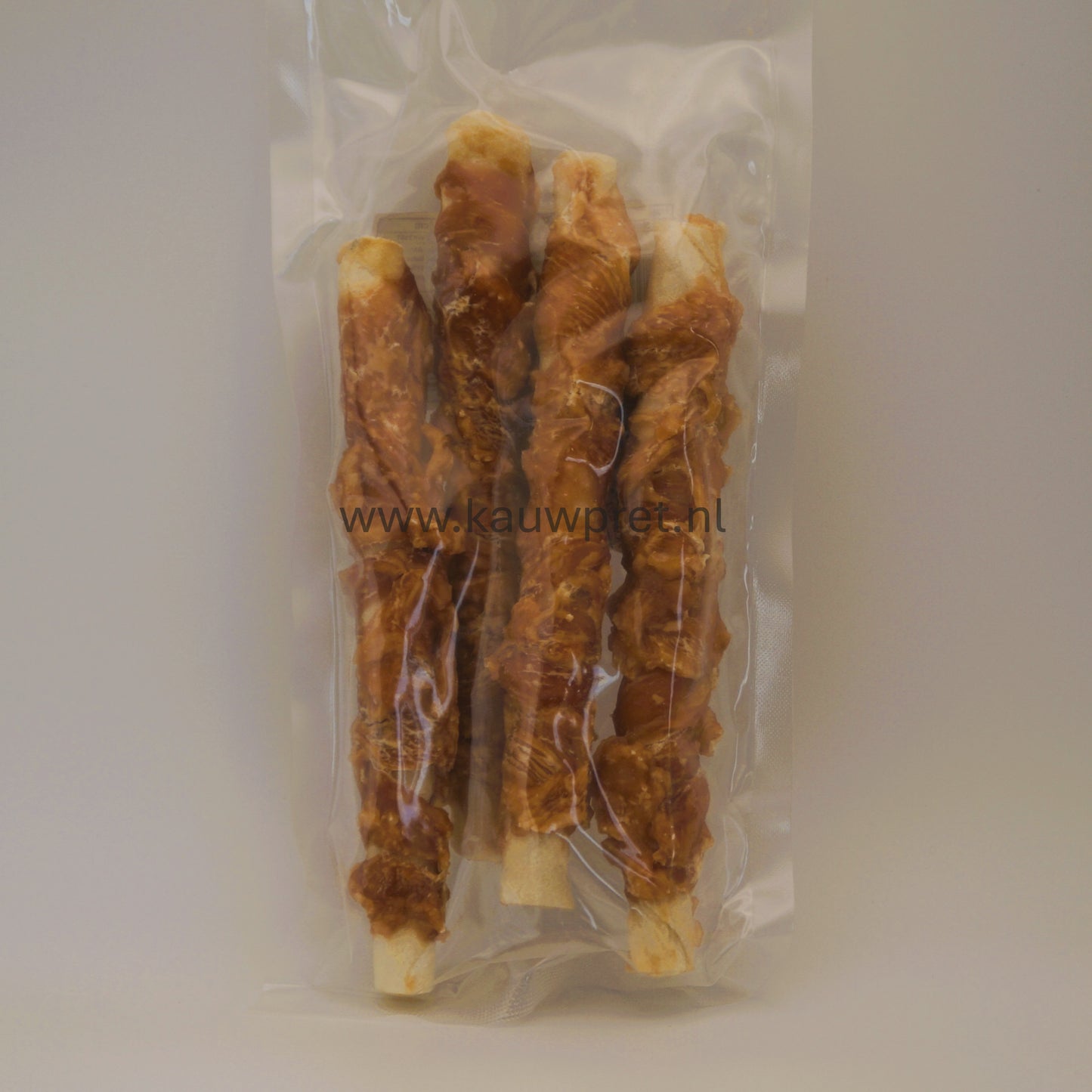 Rawhide stick met kip 18cm (4 stuks)