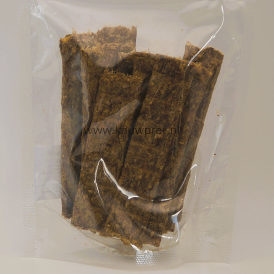 Zacht tussendoortje in zes smaken. Makkelijk deelbaar dus ook te gebruiken voor training en beloning. Licht verteerbaar en daardoor ook zeer geschikt voor gevoelige honden.